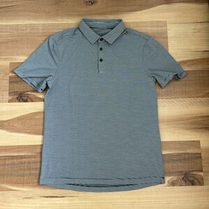 Men’s Lululemon Evolution Short-Sleeve Polo Shirt - black and white